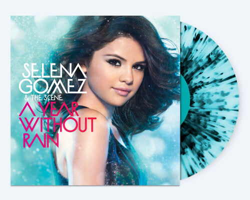 Selena Gomez & The Scene - A Year Without Rain - Transparent Ice Blue/Black Splatter Vinyl