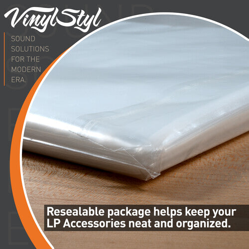 Vinyl Styl® 12Inch Vinyl Record Outer Sleeve Polyethylene - 100 Count (Clear)