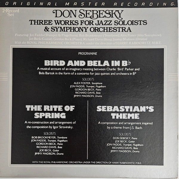 Don Sebesky – Three Works For Jazz Soloists & Symphony Orchestra - Mobile Fidelity - Used