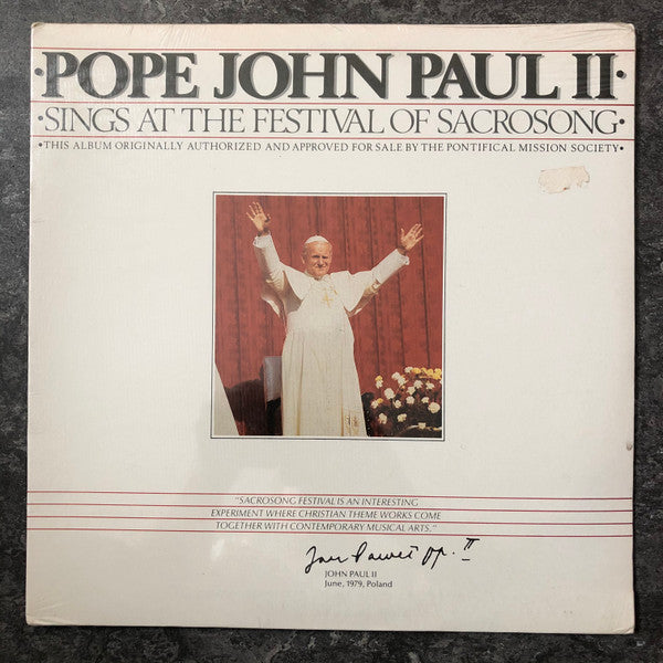 Pope John Paul II – Sings At The Festival Of Sacrosong - $1 Bin