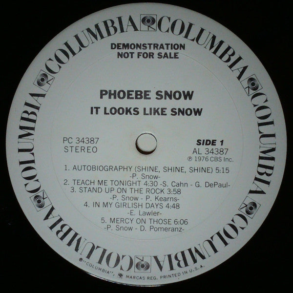 Phoebe Snow - It Looks Like Snow - Used