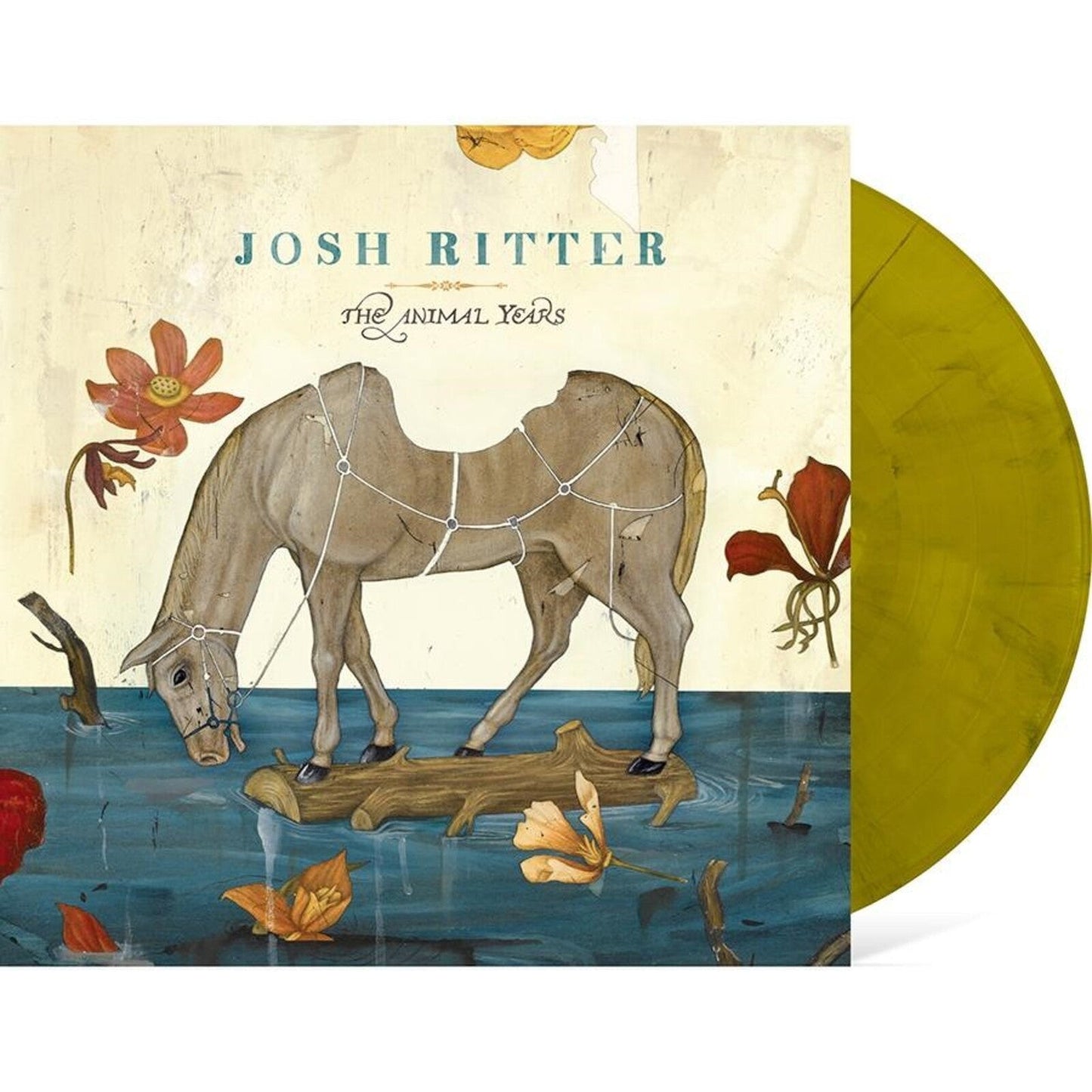 Josh Ritter - The Animal Years - Yellow with Black Swirl Vinyl