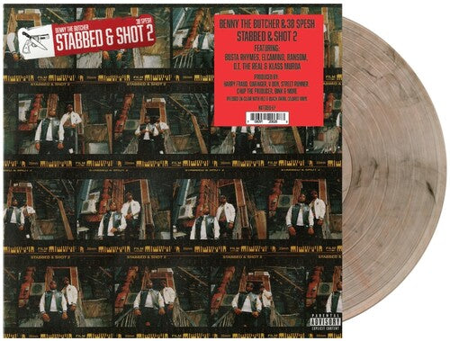 Benny The Butcher & 38 Spesh - Stabbed & Shot 2 - Clear with Red & Black Swirl Vinyl