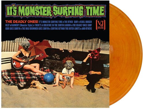 The Deadly Ones - It's Monster Surfing Time - Bloody Pumpkin Vinyl