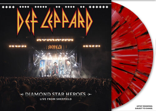 Def Leppard - Diamond Star Heroes: Live from Sheffield - Black Red & White Splatter Vinyl