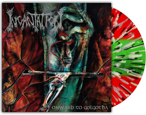 Incantation - Onward To Golgotha - Three Color Stripe with Splatter Vinyl