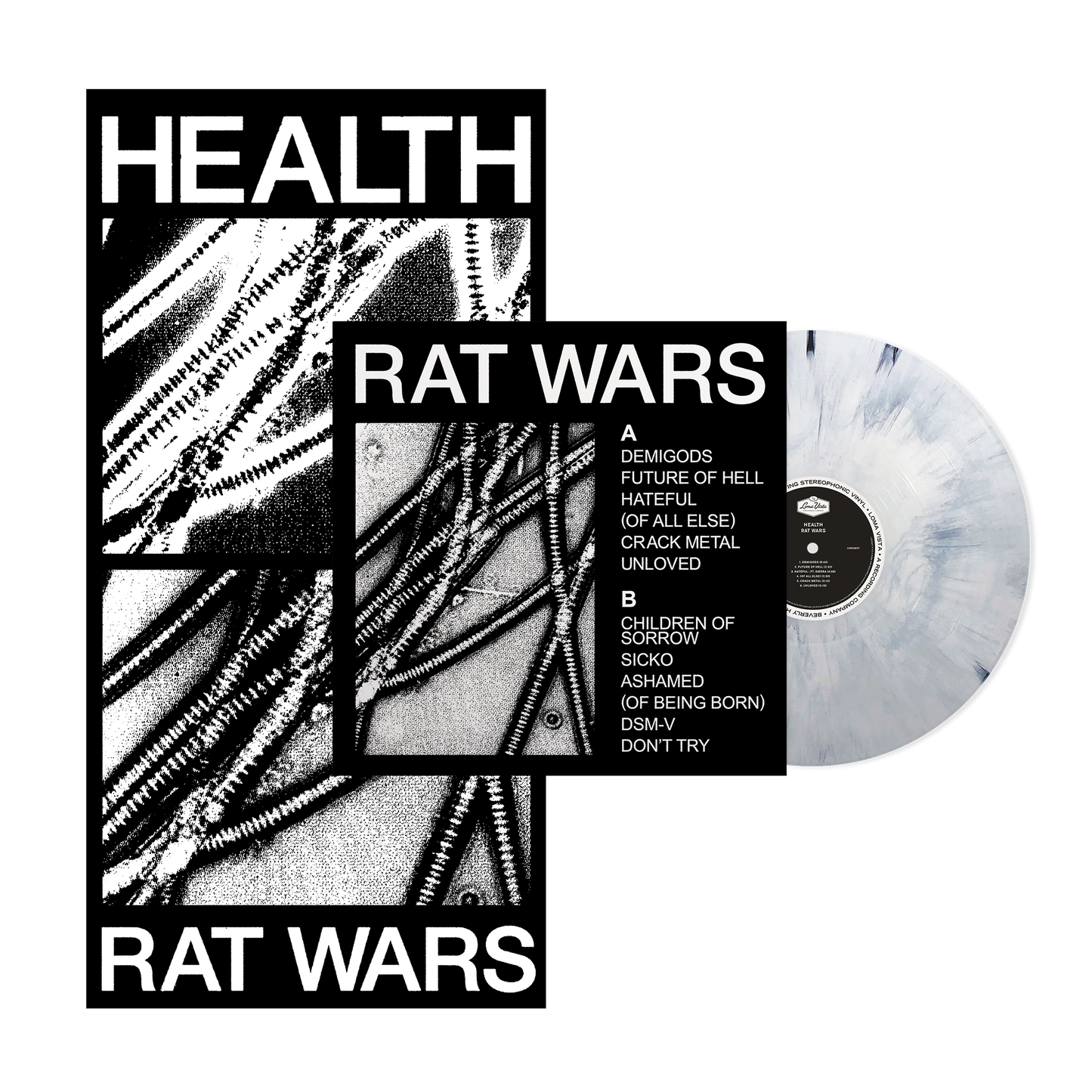 HEALTH - RAT WARS - Black Cobweb Vinyl