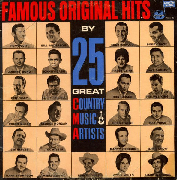 Various Artists - Famous Original Hits By 25 Great Country Music Artists - Used