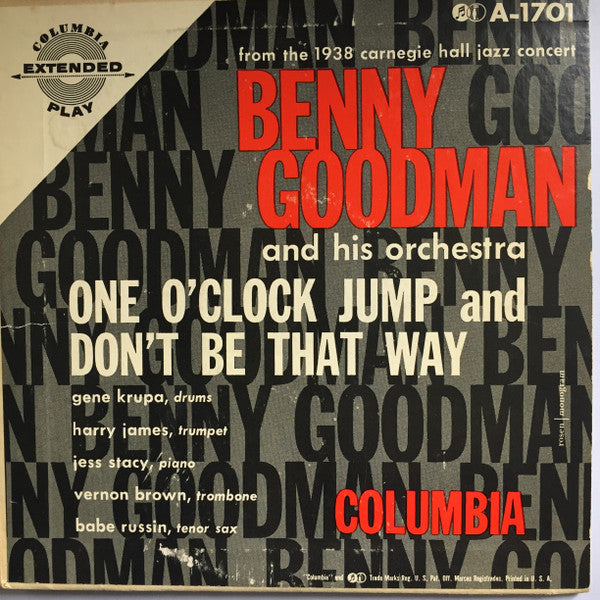 Benny Goodman - One O'Clock Jump And Don't Be That Way - Used