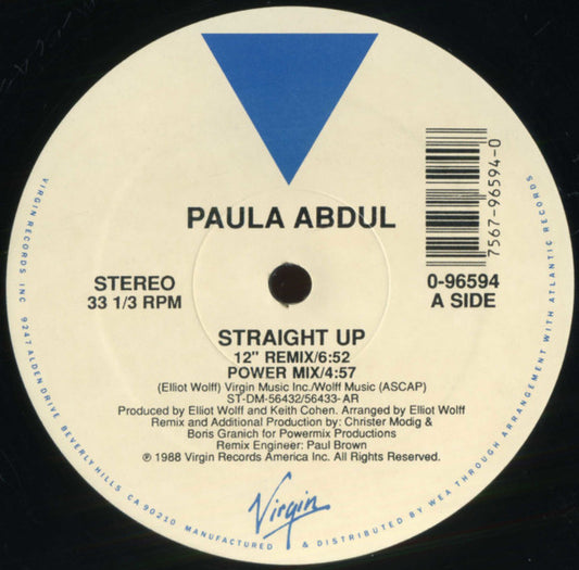 Paula Adbul - Straight Up - Used