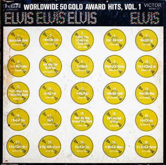 Elvis Presley - Worldwide 50 Gold Award Hits, Vol. 1 - Used