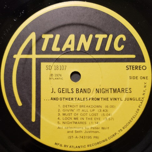 J. Gelis Band - Nightmares ...And Other Tales From The Vinyl Jungle - Used