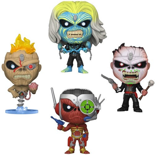 FUNKO POP! ROCKS: Iron Maiden - Eddie 4PK Glow in the Dark Box Set