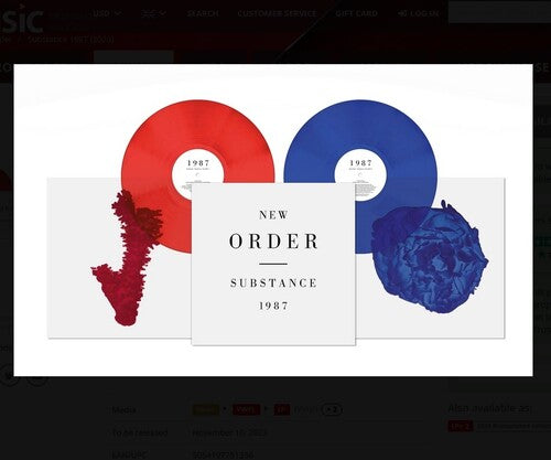 New Order - Substance - Red & Blue Vinyl