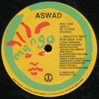 Aswad - Beauty's Only Skin Deep - 12" Single - Used