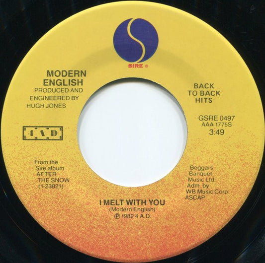 Modern English - I Melt With You/Hands Across The Sea - Used