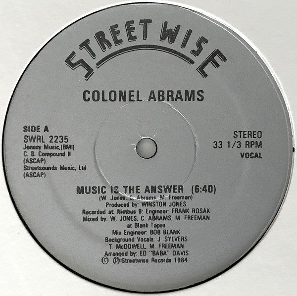 Colonel Abrams - Music Is The Answer - Used